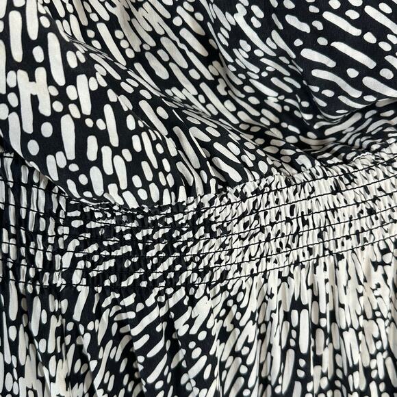 PARKER 100% silk starburst pattern Halle blousant halter maxi dress womans small - Picture 9 of 11